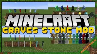 Gravestone mod – Graves Mod 112211121102 amp How To Download and Install for Minecraft [upl. by Hooper]