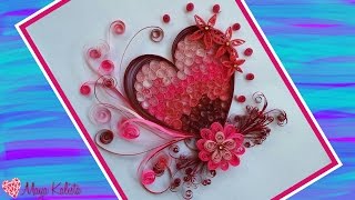 How to make DIY Paper Quilling DESIGNS  Art  Heart designs  Ideas Tutorial [upl. by Anirtruc937]