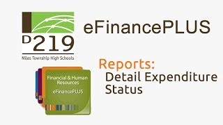 eFinancePLUS Reports Detail Expenditure Status Report [upl. by Sherj410]