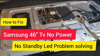 How To Fix  Samsung TV No Power No Standby Light  Dead Samsung Tv Repair [upl. by Putscher501]