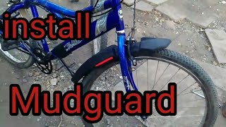 How to install mudguard in normal cycle [upl. by Nyllewell349]