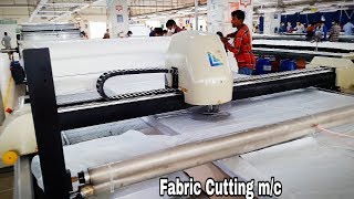 Automatic Fabric Spreading and Fabric Cutting machine Gerber Fabric cutter machineLay cutting mc [upl. by Lev]