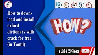 How to download and install oxford english dictionary with crack Tamil [upl. by Tsyhtema847]