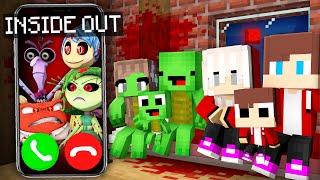 Why INSIDE OUT Called JJ and Mikey Family  in Minecraft Maizen [upl. by Amerigo]