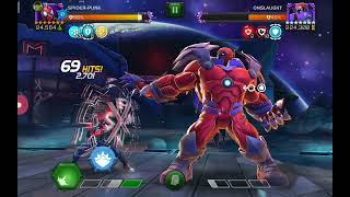 R2 Spiderpunk solos SOS Onslaught  Marvel Contest of Champions [upl. by Dorcea201]