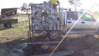 Loading a Very Fragile 200 kg 440 lb Meat Ant Nest Casting onto a Ute [upl. by Emelen]