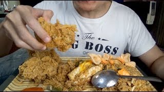 ASMR Eating Sound  Lets Eat Fried Rice amp Fried Chicken [upl. by Ileek]