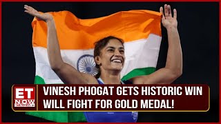 Vinesh Phogat Wins Wrestling Semifinal At Paris Olympics 2024 Goes Into Final For Gold Medal Match [upl. by Hoffer]