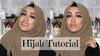 Everyday Simple Hijab Tutorial  Full Coverage  Georgette amp Jersey Hijabs [upl. by Hajin]