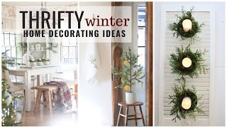 Winter Decor on a Budget  Thrifted Christmas Decor  Thrifty Home Decor  DIY Winter Decor [upl. by Eveivaneg]