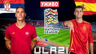 SRBIJA  ŠPANIJA UŽIVO UEFA Nations League commentary [upl. by Hoye479]