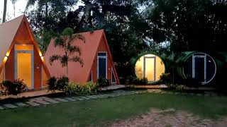 Many types of villas like Cube Tube villa bamboo in GOGO Land adventure resort Poovar near TVM [upl. by Atoiyanap]