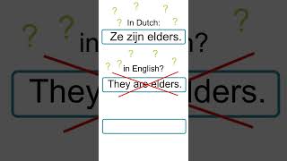 Funny Dutch B1 they are elders dutchlanguage learndutch [upl. by Narda]