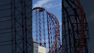 One of the Worlds Craziest Drops  Big One at Blackpool Pleasure Beach [upl. by Neenad]