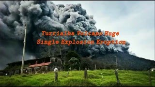 Turrialba Volcano Huge Eruption 2052016 [upl. by Eelarat772]