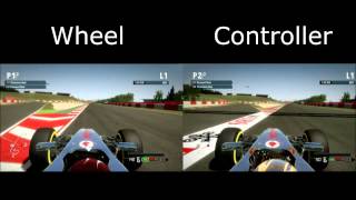 F1 2012 Wheel vs Controller Comparison [upl. by Tolland]