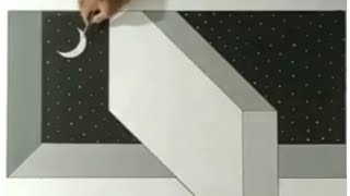 HOW TO 3D WINDOW WALL PAINTING ll 3D OPTICAL ILLUSION DESIGN [upl. by Kannav944]