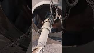 Shaft dismantle from impeller with gas cutting shaft via cutting torch oxygen gas cutter meme [upl. by Arraik]