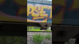 Awesome RIPSET Graffiti on Hopper  Freight Train Graffiti Benching  trains graffitiart shorts [upl. by Eeroc]