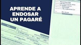 Aprende paso a paso como endosar un pagaré [upl. by Eerrahs357]