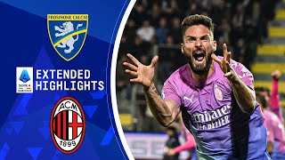 Frosinone vs AC Milan  Extended Highlights  Serie A  CBS Sports Golazo [upl. by Heidt]