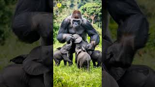 Gorilla vs Lion real fight shorts facts kimtifacts animals [upl. by Acimot822]