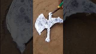 AXE Carting on Sand experiment satisfying metalworking shorts [upl. by Swayder154]