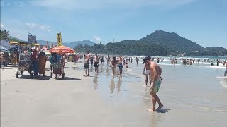 Praia lotada em Ubatuba SP nesse sábado de Carnaval [upl. by Georgeanna]