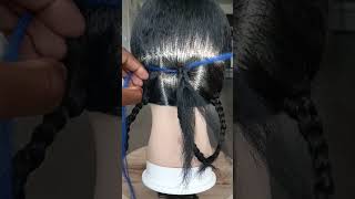 How to do knotless braidshairbraids [upl. by Maighdiln105]