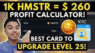 HAMSTER KOMBAT BEST CARD TO UPGRADE LEVEL 25 I HAMSTER KOMBAT PROFIT CALCULATOR I INCREASE PPH [upl. by Learsiy]