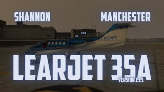 Shannon to Manchester  Lear35 Update v111  Pimax  flysimware learjet msfs2020 Pimax [upl. by Faden]