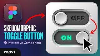 Create a Skeuomorphic Toggle On  Off Button in Figma [upl. by Zadack]