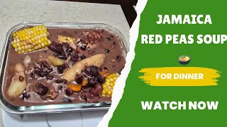 RED PEAS SOUP JAMAICAN STYLE subscribe cooking food fyp [upl. by Nnahsal]