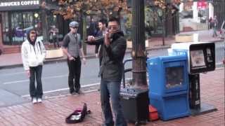 Amazing Street Violinist Live Performs 3 HD [upl. by Mandych913]