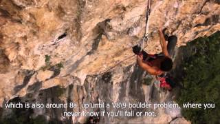 quotFloridaquot 8c Rodellar Spain Ofer Blutrich Pro climber [upl. by Ahsinam]