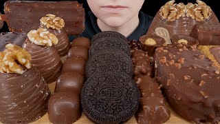 ASMR Chocolate Desserts HaagenDazs Ice Cream Oreo Cookies Smores Pastry Bubbly Chocolate [upl. by Ytok]