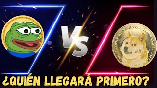 🚀 ¿QUIÉN GANA LA CARRERA A 1 🐕💥🐸 ¡DOGECOIN VS PEPE [upl. by Iorgo369]