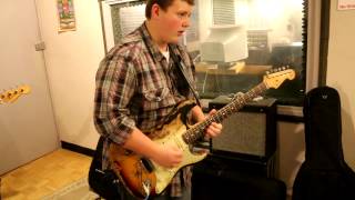 15 Year Old Blues Guitar Ace Austin Crum in Nashville studio with The SweetWaters Blues Band [upl. by Mettah]