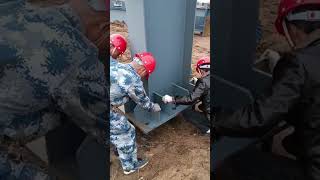 Steel load bearing column anchor bolt fixing process [upl. by Etireuqram]