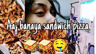 Aaj banaya sandwich pizza 🍕🍕 yammy saa shortvideo love minivlog ytshortsindia sister fashion [upl. by Aniger532]