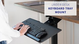 MOUNTKB04C Deluxe Under Desk Keyboard Tray by VIVO [upl. by Nenad]