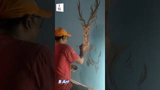 drowing of deer🦌🎨🖌️shortvideo drawing painting art [upl. by Diarmuid465]