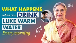 Lukewarm water Most natural way for clear skin weight loss better health  Morning detox water [upl. by Navetse]