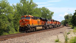 Kansas City Railfanning  August 2024 [upl. by Ahcsropal]