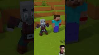 Pillager Encounters Herobrine on the Villager map⌚⚡ Transform Watch [upl. by Aleydis186]