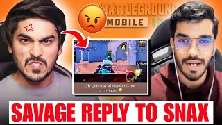 Joker Savage Reply To Baiter SnaxGaming 🥵 Funniest BGMI Highlight😂 [upl. by Borek359]