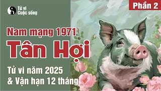 Tử vi tuổi TÂN HỢI 1971 nam mạng năm 2025  PHẦN 2 Chi tiết VẬN HẠN 12 THÁNG NĂM 2025 [upl. by Halet]