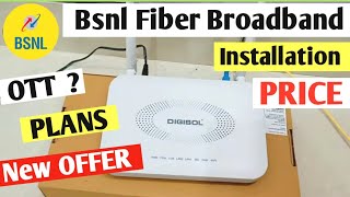 bsnl fiber broadband installation  bsnl fiber installation charge  bsnl ftth installation  price [upl. by Falo824]