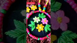 charulatabydipu art embroidery flowers handmadejwellery [upl. by Ennaed]