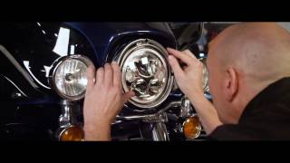 Custom Dynamics TruBEAM 7 Inch LED Motorcycle Headlight Install [upl. by Cheyne433]